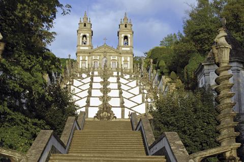 Bom Jesus do Monte Sanctuary outside the city of Braga, Portugal